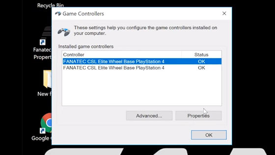 Fanatec Game Controllers Menu