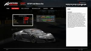 ACC Car Setup Menu