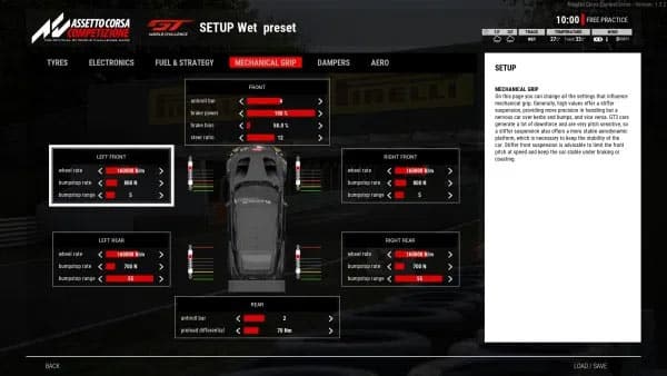 Assetto Corsa Competizione Car Setup
