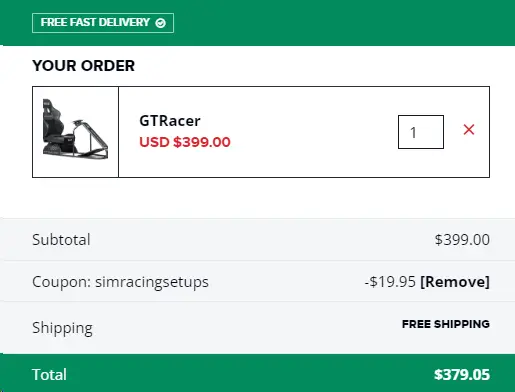 Next Level Racing 5% Discount Code