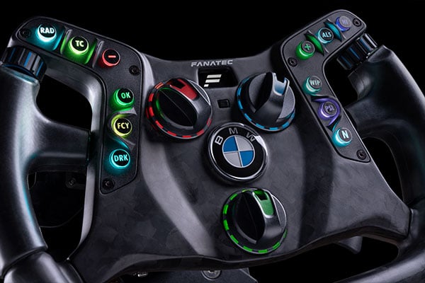 Fanatec BMW M4 GT3 Steering Wheel Close