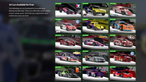 What’s included in an iRacing subscription?