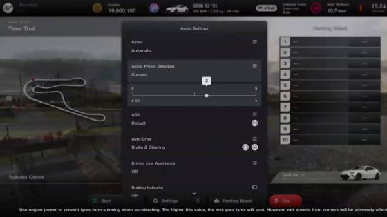 Gran Turismo 7 traction control assist