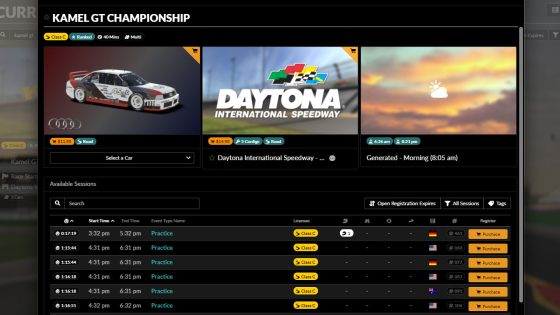 Cost of a full iracing season in C class