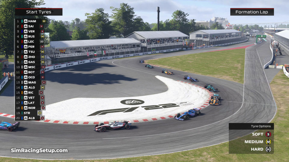 Broadcast formation lap