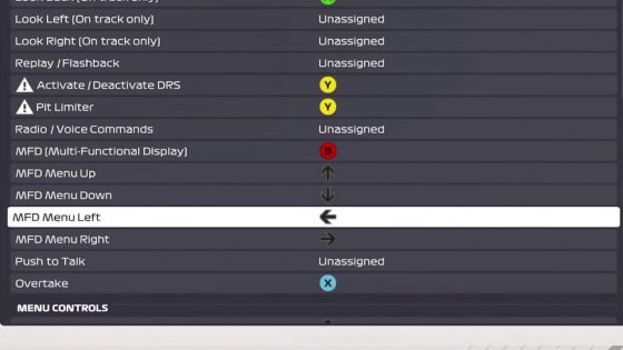 F1 22 Controller Button mapping