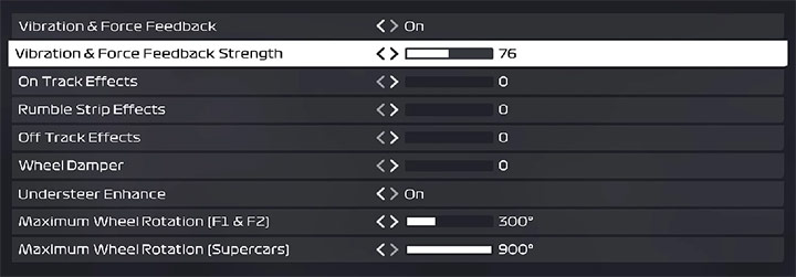 F1 22 Force Feedback Settings