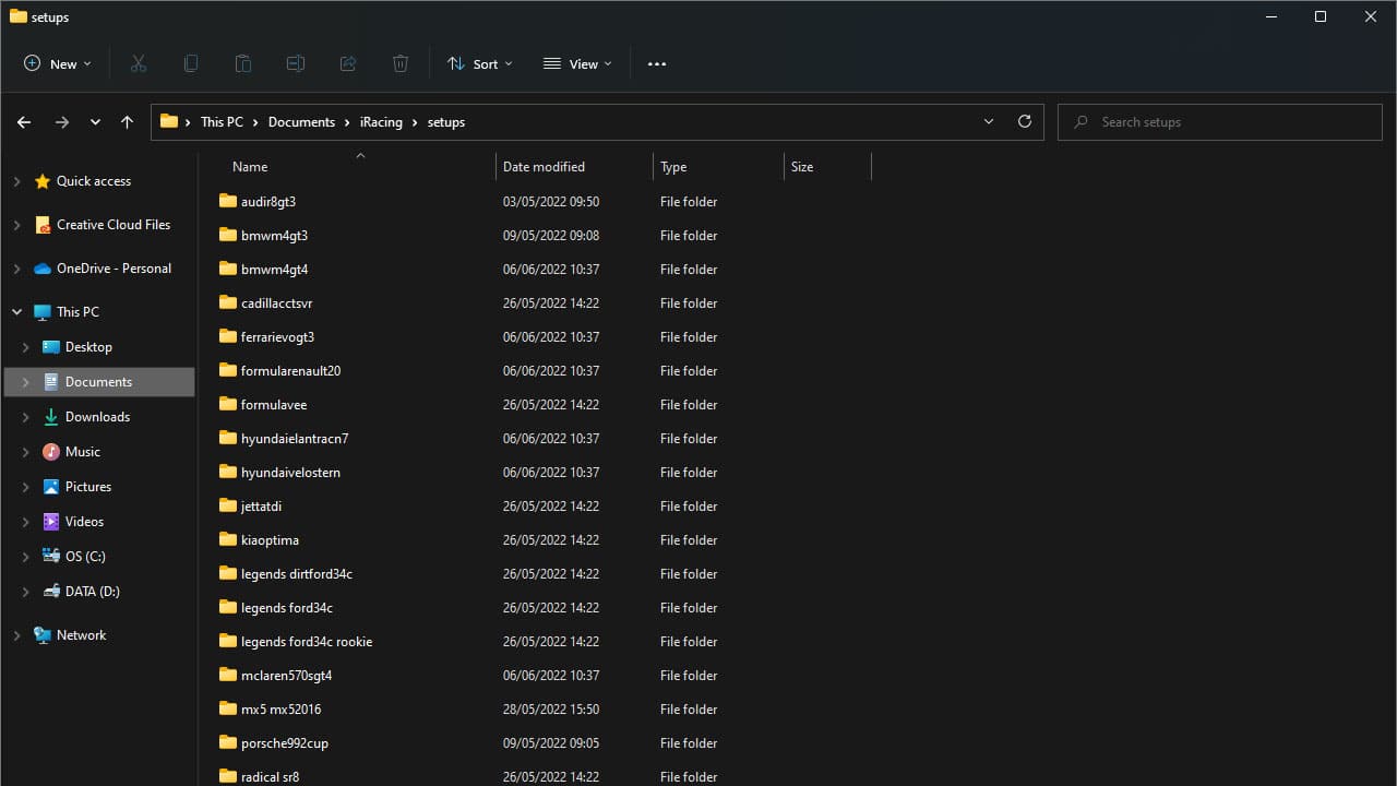 how to install iRacing setups