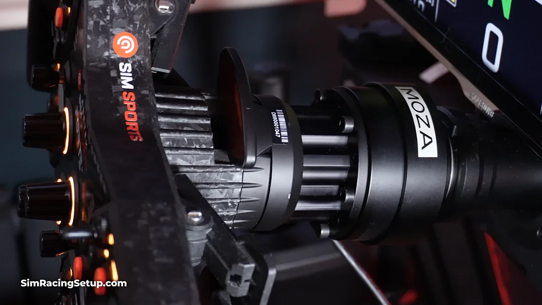 Asetek Forte Wheel on MOZA Base