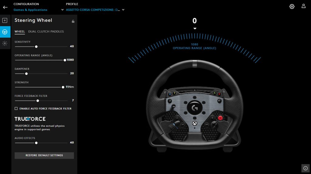 Assetto Corsa Competizione Best Logitech Pro Racing Wheel Settings
