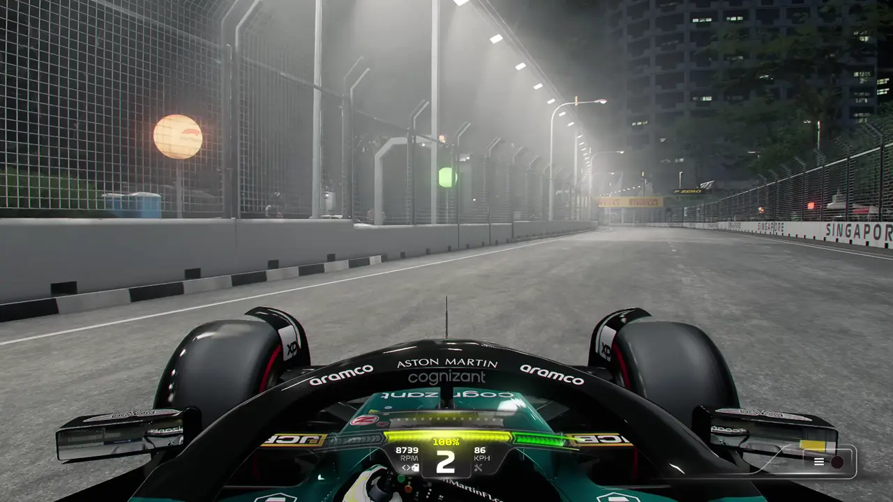 F1 23 on board gameplay Aston Martin Singapore