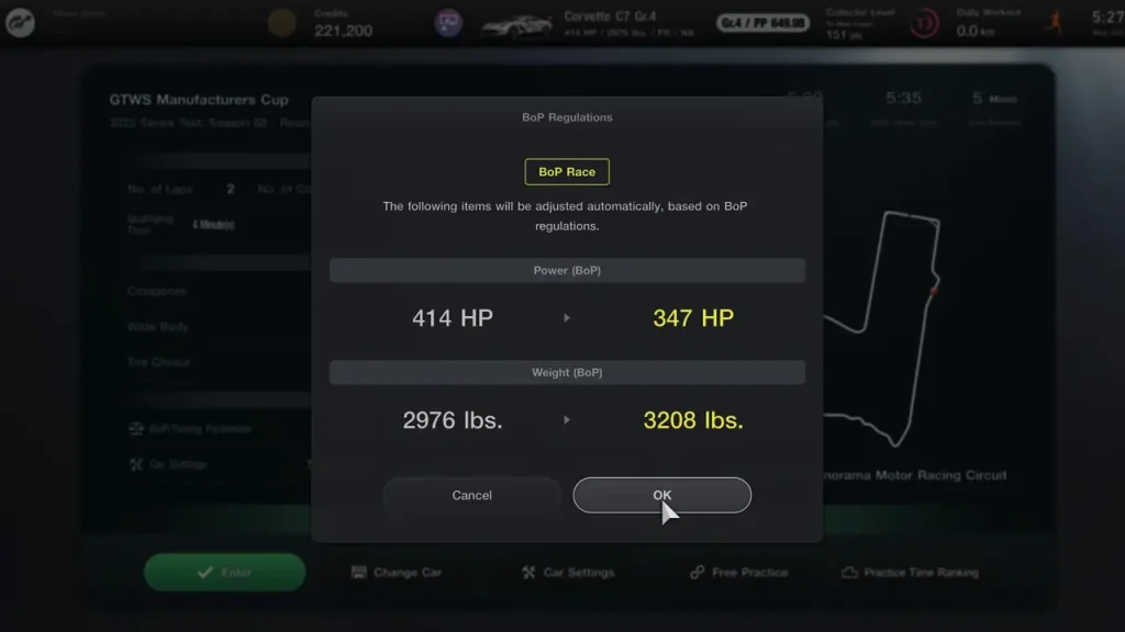 Gran Turismo 7 BoP Adjustments