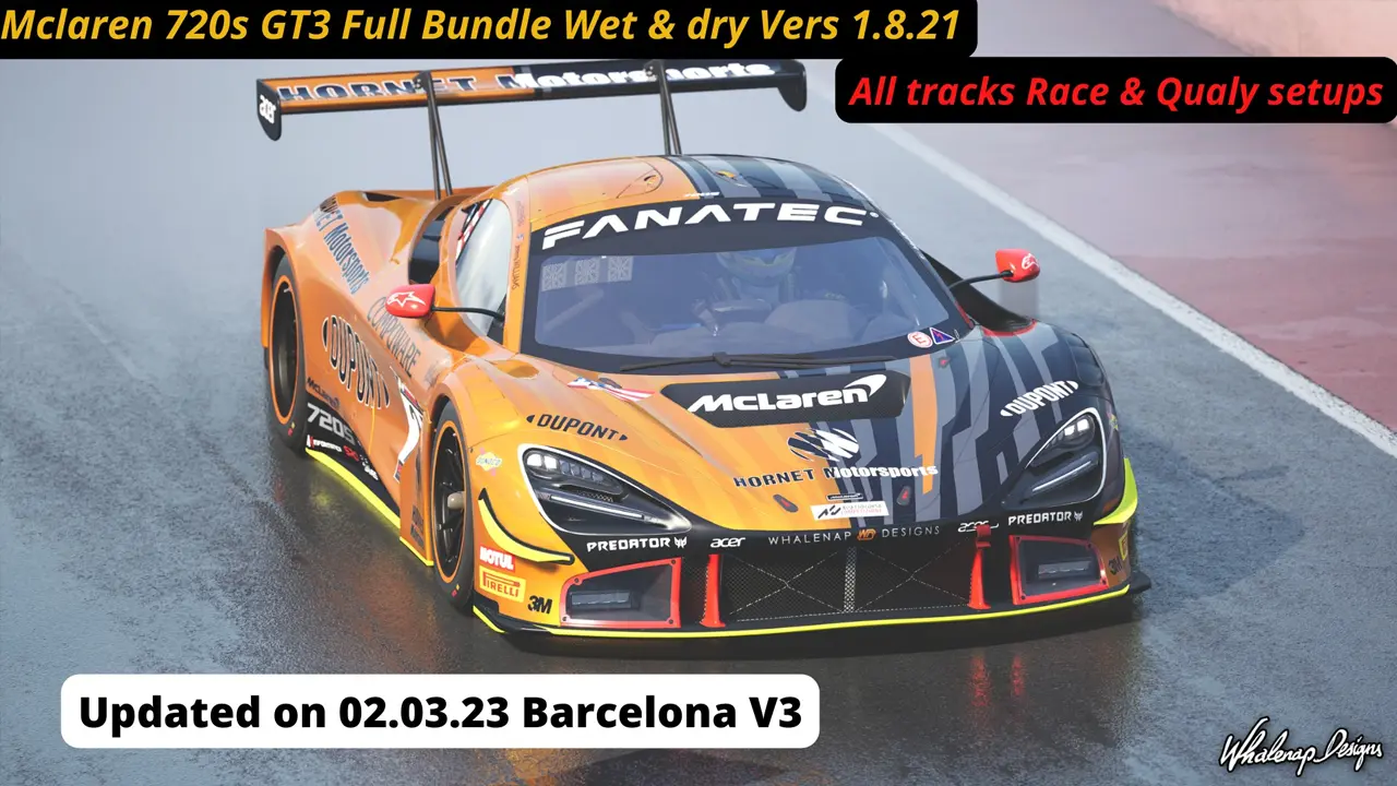 Jose Lopez McLaren 720S GT3 ACC Setups