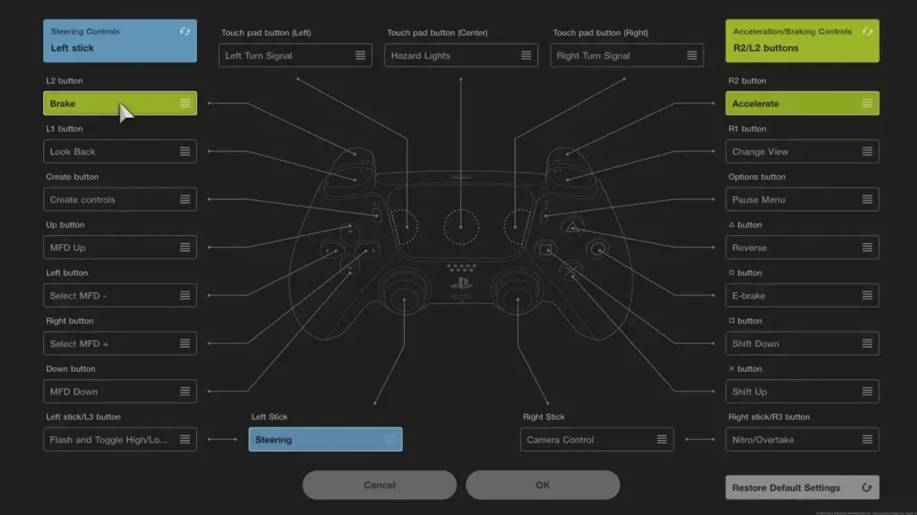 Gran Turismo 7 Controller Settings