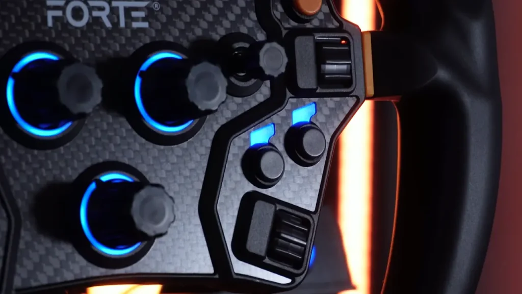 Asetek Forte steering wheel LED Lights