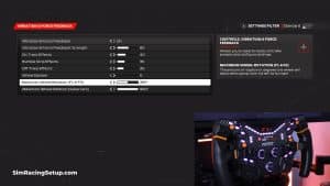 F1 23 Best wheel force feedback settings