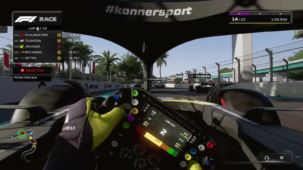 F1 23 on board braking point gameplay