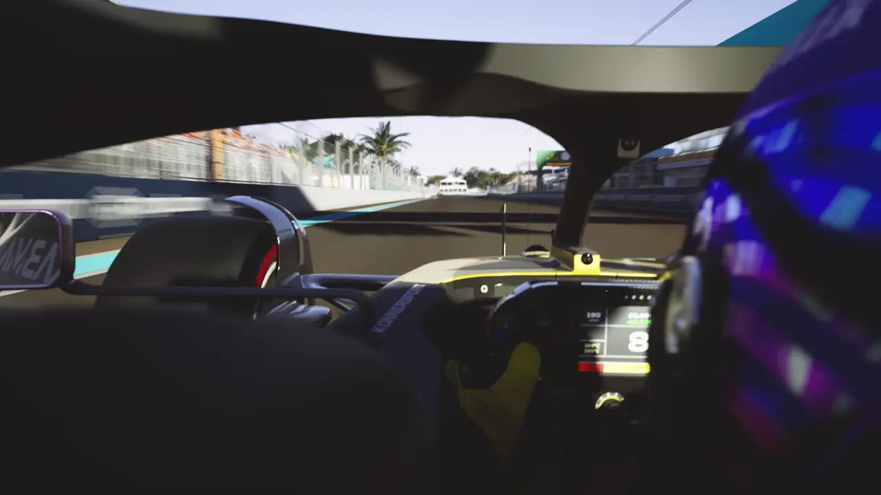 F1 23 overshoulder gameplay onboard