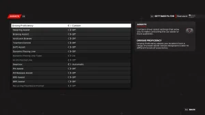 F1 23 Assists Screen