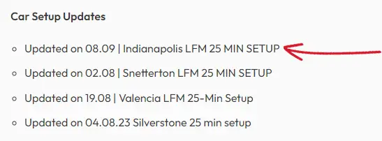 SRS ACC Setup updates