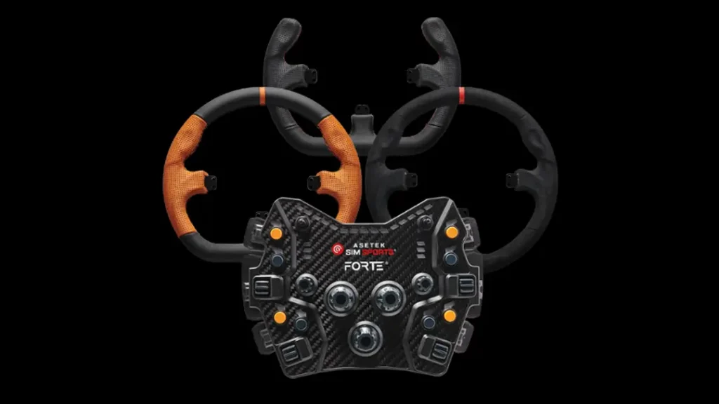 Asetek Forte Wheel Button Box and wheel rims