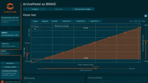Simucube Tuner ActivePedal force curve