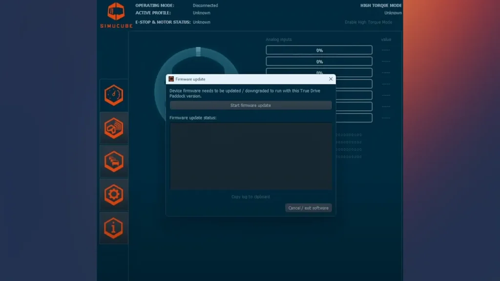 Simucube True Drive Firmware Update