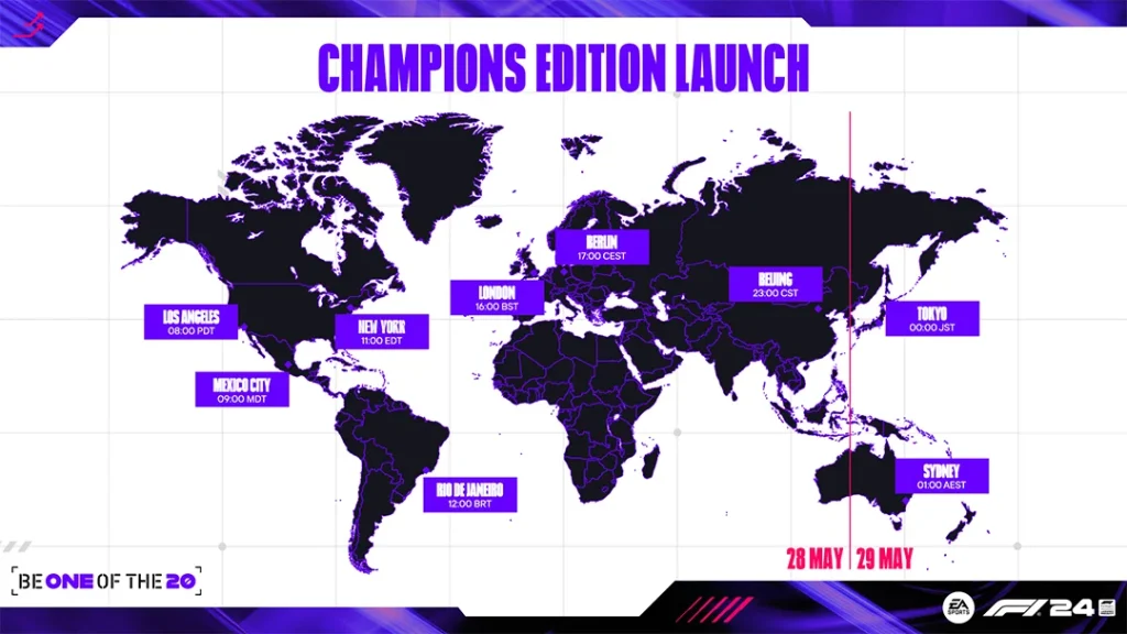 F1 24 Champions Edition Release Time