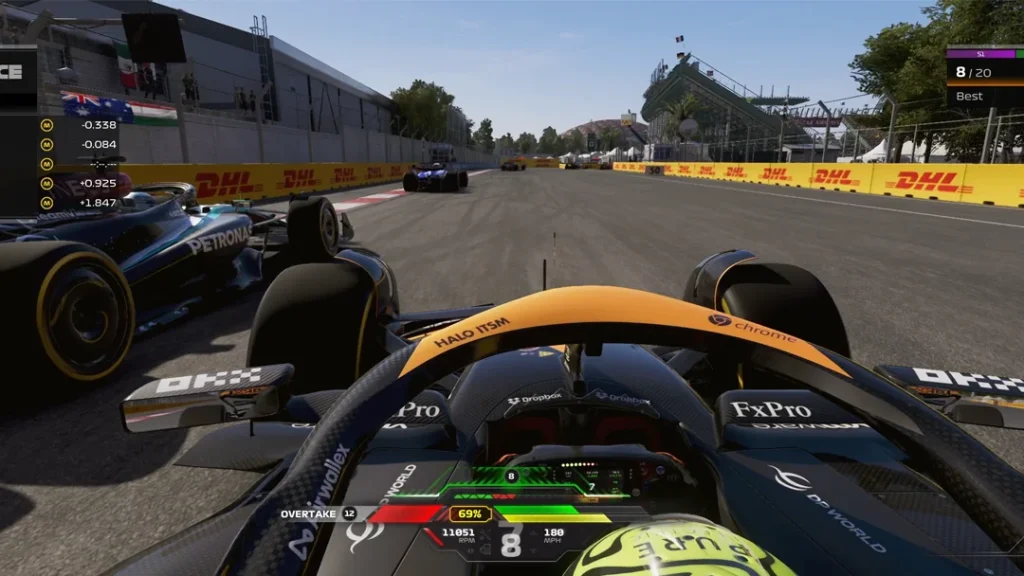 F1 24 McLaren racing Mercedes AI Driver at Mexico