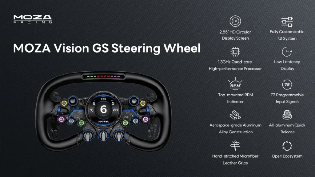 MOZA Racing Vision GS Steering Wheel Specifications
