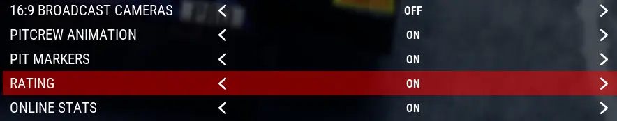 ACC Disable rating HUD in single player