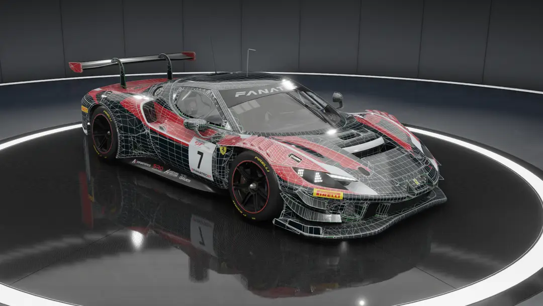 ACC Editing car livery using a wireframe