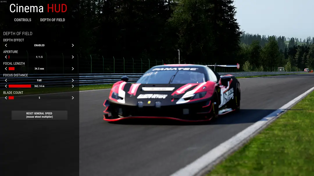 ACC photo depth of field focus distance