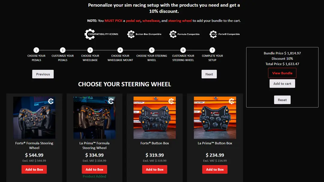 Asetek 10% discount bundle configurator