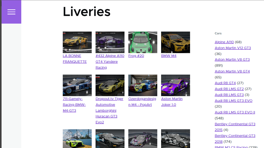 Awesome Simracing custom ACC liveries