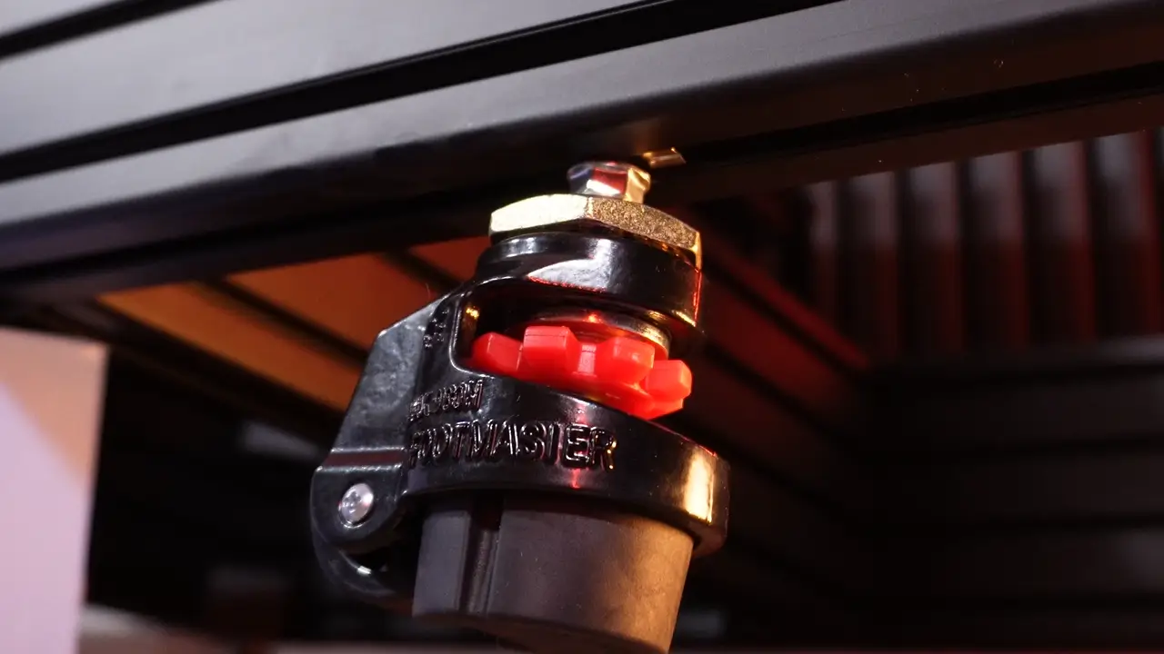 GT Omega PRIME Caster Wheels Installed on Sim Rig