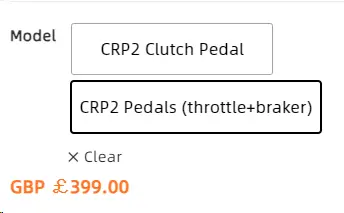 MOZA CRP2 2 pedal set Pricing