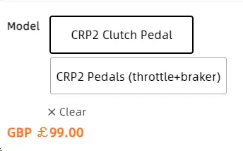MOZA CRP2 Clutch Pedal Pricing