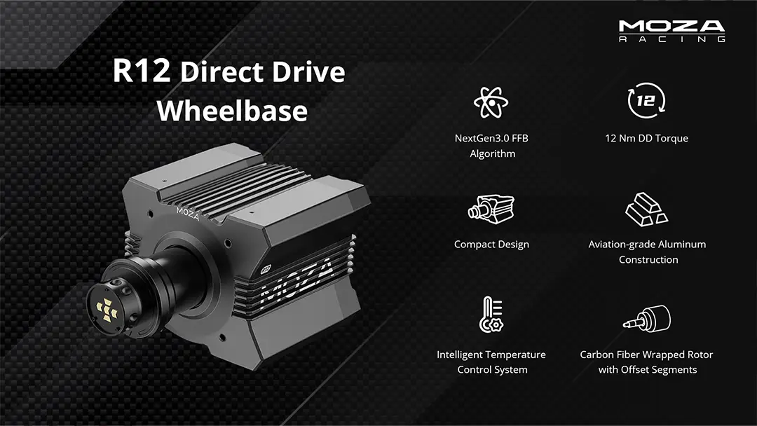 MOZA Racing R12 wheel features