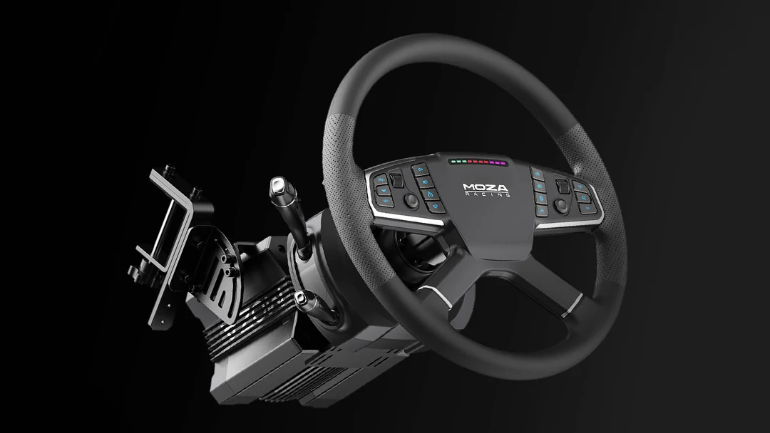 MOZA Truck wheel with multi-function stalks attached