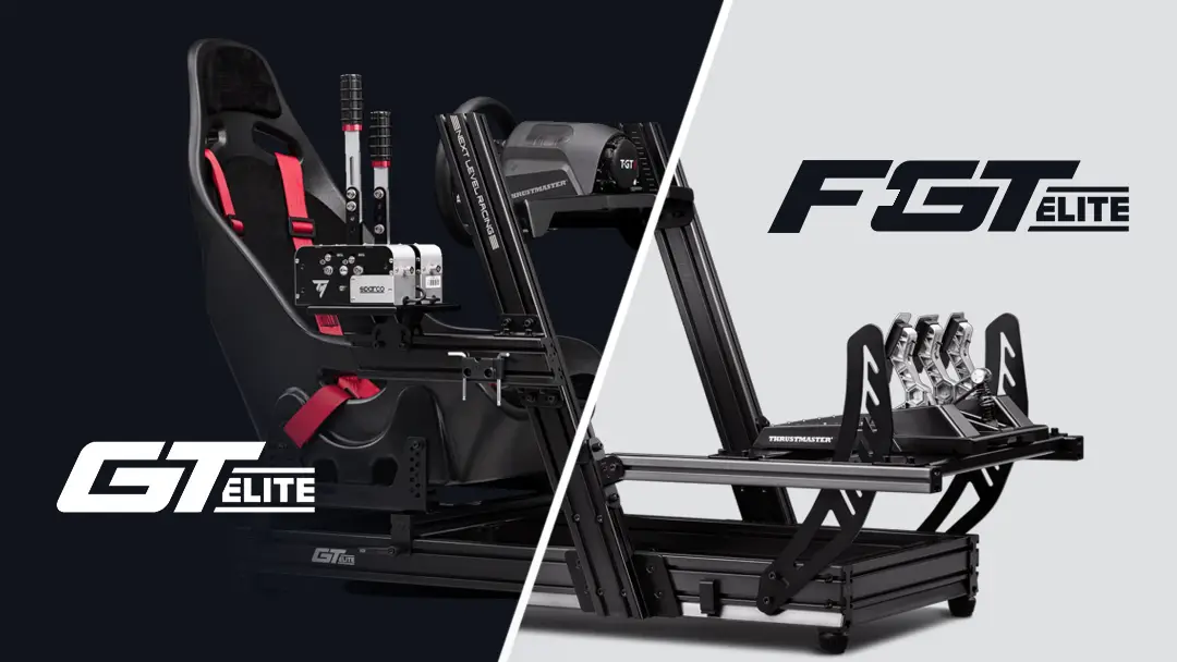 Next Level Racing F-GT Elite vs GT Elite cockpit comparison