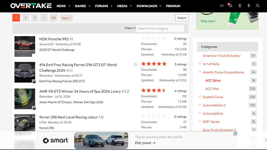 Race Department Overtake ACC livery downloads