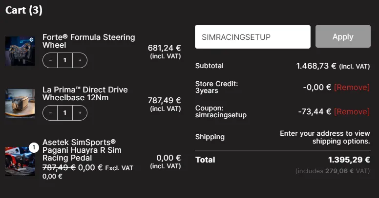 Asetek Free Pagani Pedals