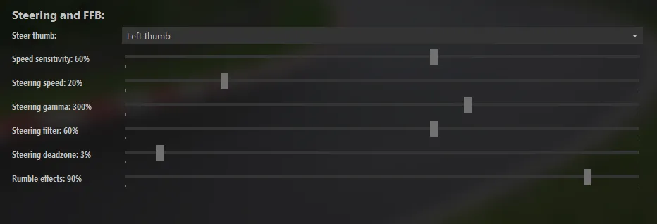Assetto Corsa Controller settings explained