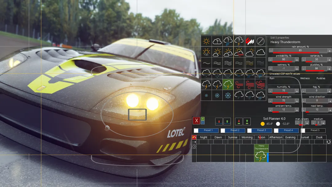 Assetto Corsa SOL Weather Planner