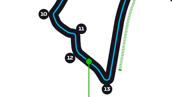 F1 24 Singapore Track Turns 10-13