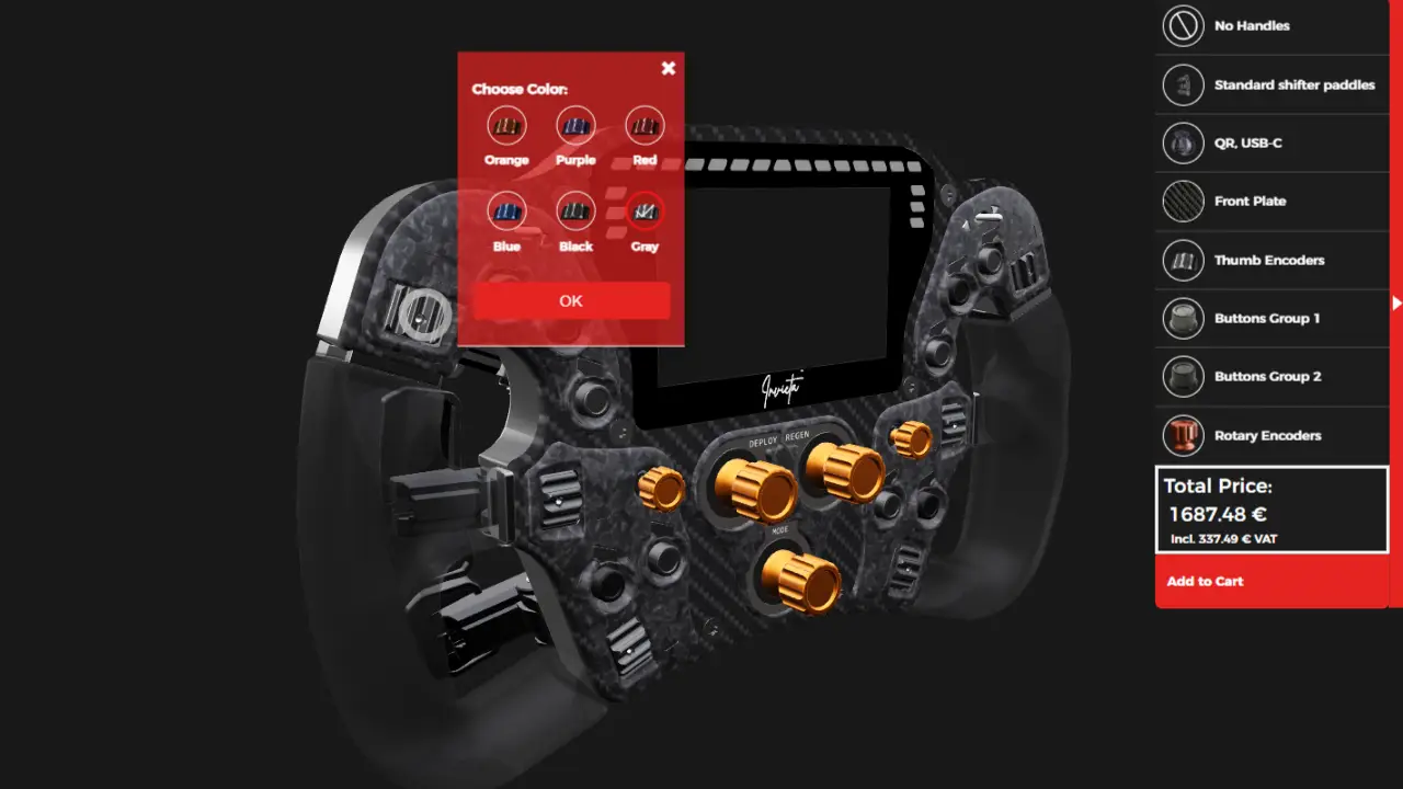 Customising Asetek Invicta Wheel