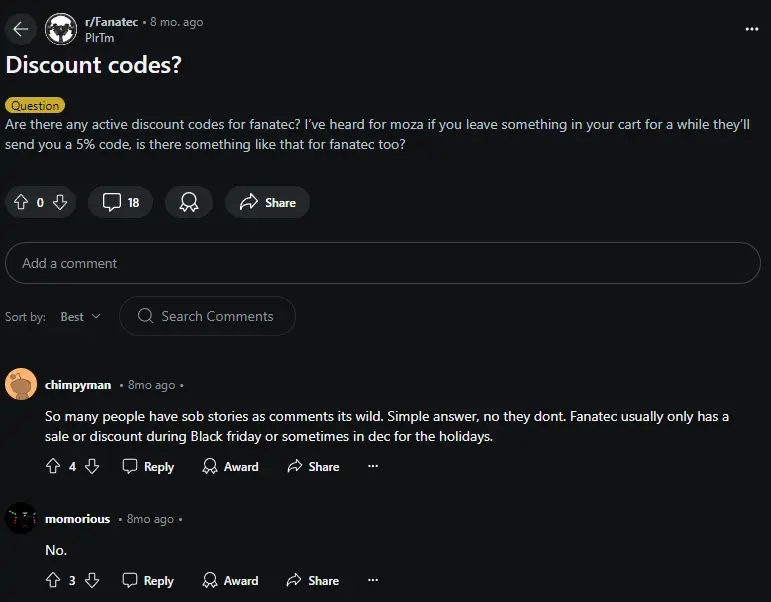 Fanatec Discount Code Reddit