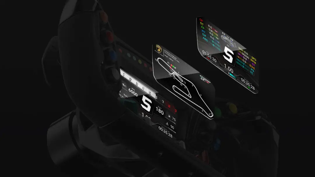 MOZA Racing Lamborghini steering wheel UI design