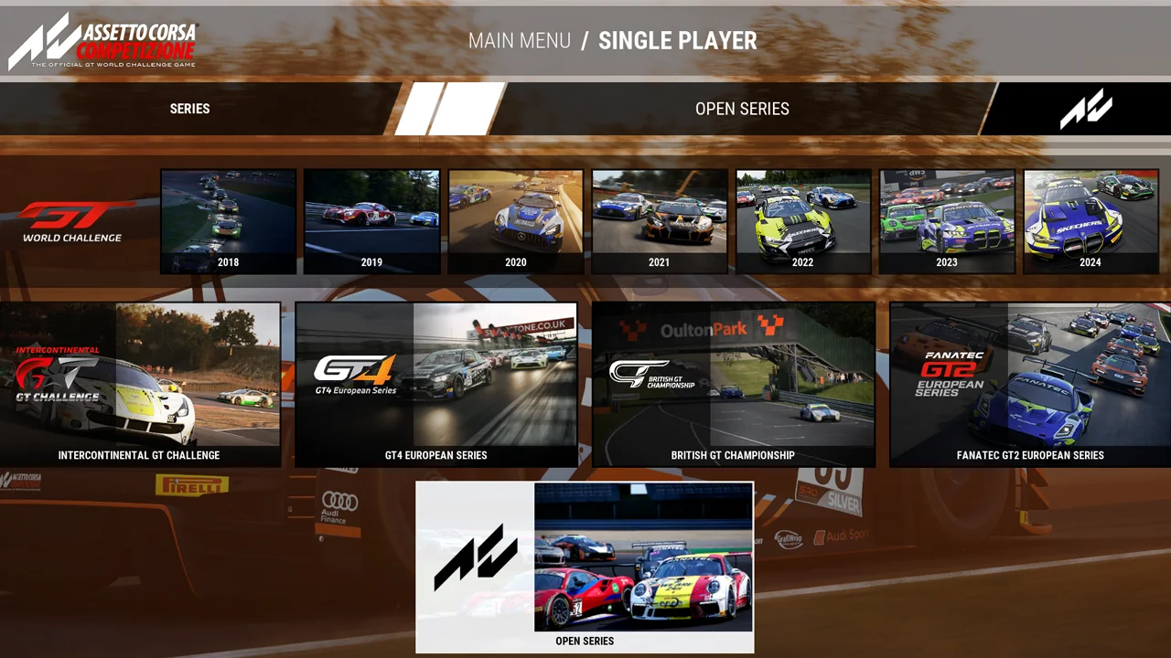 Assetto Corsa Competizione Championships and series